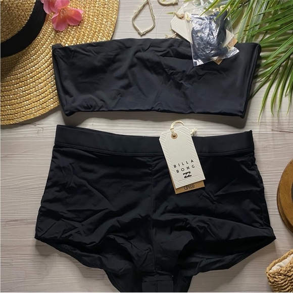 Billabong Bandeau + Avalon Black Bikini Set - Picture 1 of 9